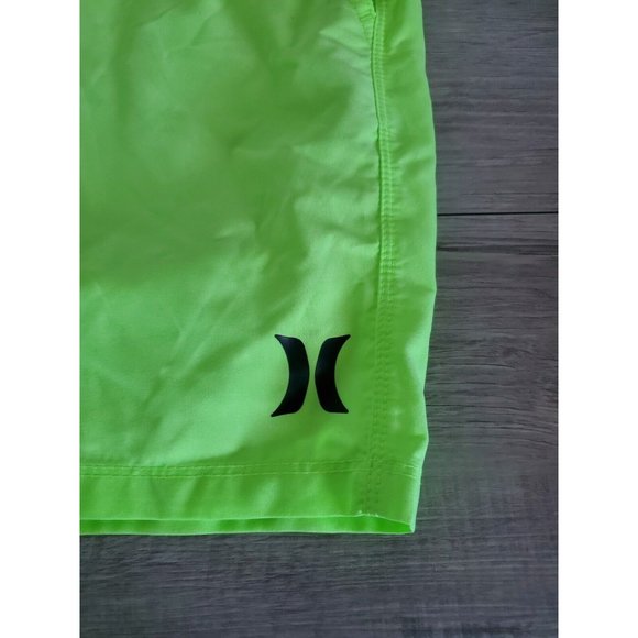 Men's HURLEY PHANTOM Neon Green Board Surf Shorts Swim Trunks Sz M 5" inseam NWT - Picture 7 of 10